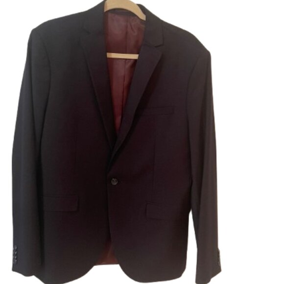 Topman Burgundy Blazer – Single Button, Fully Lined, 40R Slimfit - Picture 1 of 4